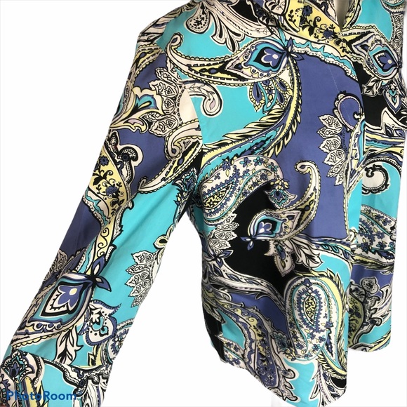 Chico’s paisley print button down blouse - Picture 5 of 5